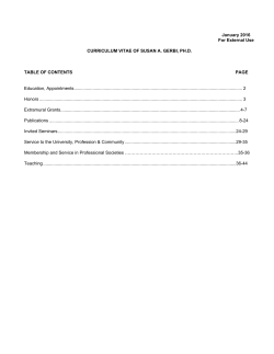 Susan Gerbi CV - Brown University