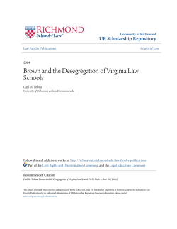 Brown and the Desegregation of Virginia Law