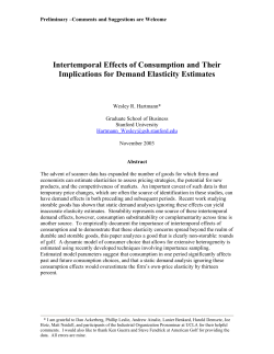 Intertemporal Effects of Consumption and Their Implications for