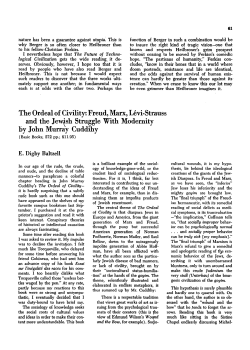 The Ordeal of Civility: Freud, Marx, Uvi