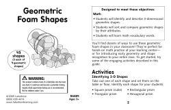 Geometric Foam Shapes