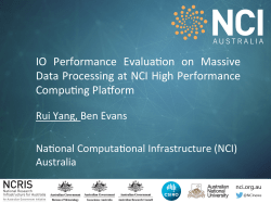 IO Performance Evalua_on on Massive Data Processing