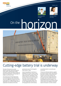 Cutting-edge battery trial is underway