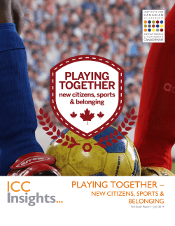 Playing Together - Institute for Canadian Citizenship