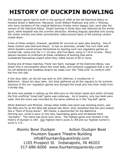 history of duckpin bowling