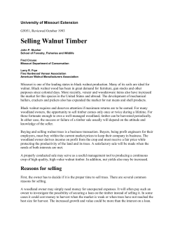 Selling Walnut Timber - Forest and Woodland Association of Missouri