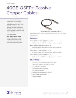 40GE QSFP+ Passive Copper Cables