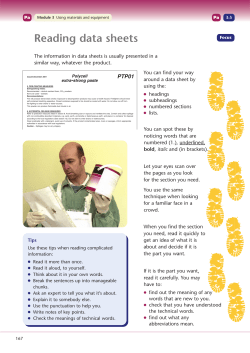 reading data sheets
