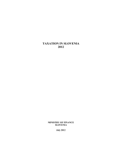 TAXATION IN SLOVENIA 2012