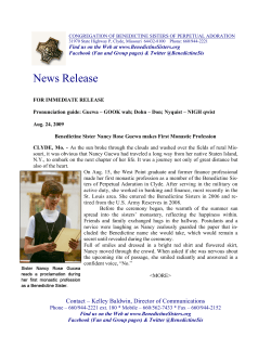 Article - Benedictine Sisters of Perpetual Adoration