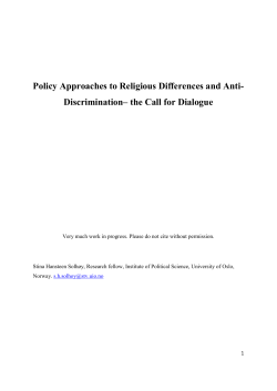 Policy Approaches to Religious Differences and Anti