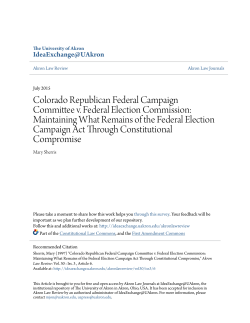 Colorado Republican Federal Campaign Committee v. Federal