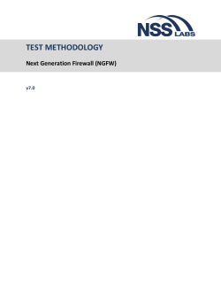 Next Generation Firewall Test Methodology v7.0