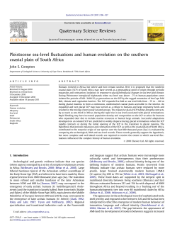 Pleistocene sea-level fluctuations and human