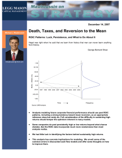 Death, Taxes, and Reversion to the Mean