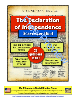 The Declaration of Independence