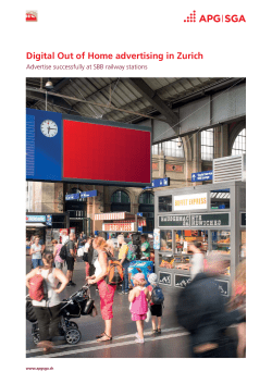 Digital Out of Home advertising in Zurich