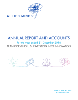 continued - Allied Minds