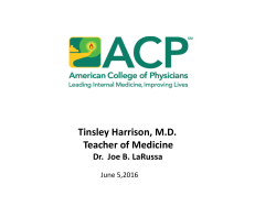 Tinsley Harrison, MD - American College of Physicians