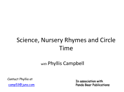 Science, Nursery Rhymes and Circle Time