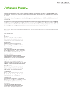 Published Poems