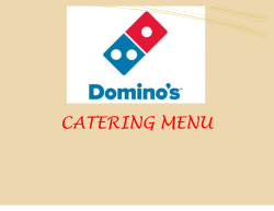 catering menu - Student Union