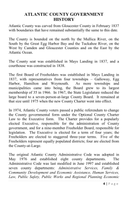 History, Atlantic County Government and the title of "Freeholder"