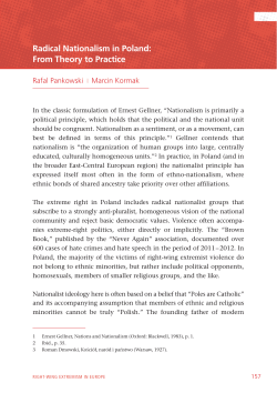 Radical Nationalism in Poland: From Theory to Practice. In: Right