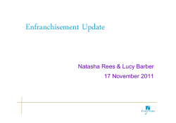 Enfranchisement Update