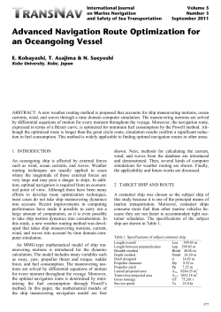 Advanced Navigation Route Optimization for an Oceangoing Vessel