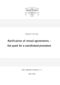 Ratification of mixed agreements