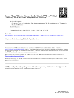 "Happy" Birthday, "Brown v. Board of Education