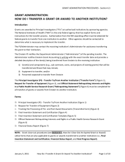 grant administration: how do i transfer a grant or award to another