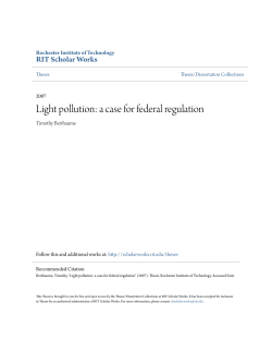 Light pollution: a case for federal regulation