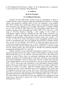 DM Pritchard (2014) (In Press), &ldquo;Athens,&rdquo;