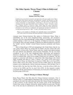 The Other Speaks: Wayne Wang`s Films in Hollywood Cinema