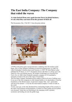 The East India Company: The Company that ruled - Bresser