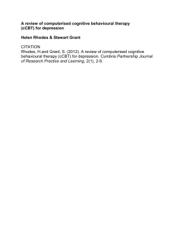 A review of computerised cognitive behavioural therapy (cCBT)