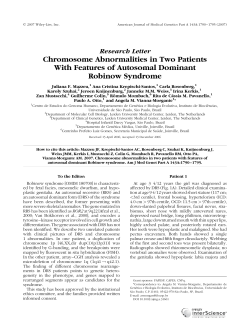 Chromosome abnormalities in two patients with features of - IB-USP