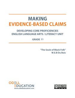 making evidence-based claims