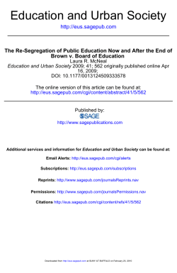 Education and Urban Society