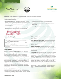 Product Bulletin - Wilbur