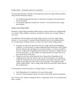 Plane Failure &ndash; Kinematic analysis on a stereonet