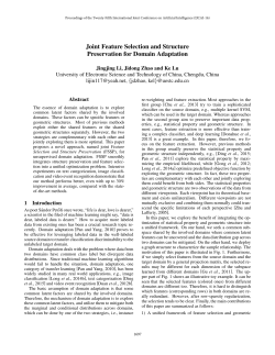 Joint Feature Selection and Structure Preservation for Domain