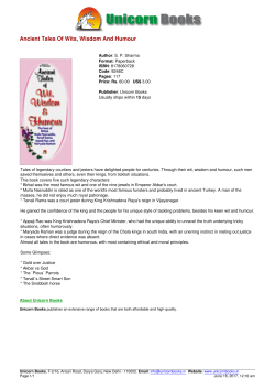 Ancient Tales Of Wits, Wisdom And Humour