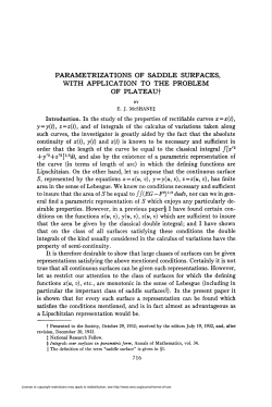 OF PLATEAUf - American Mathematical Society