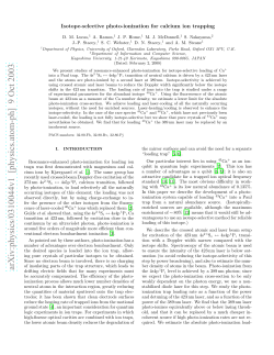 Isotope-selective photo-ionization for calcium ion trapping