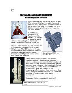 Louise Nevelson Sculpture Handout