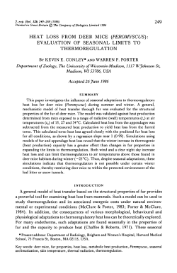 heat loss from deer mice (peromyscus