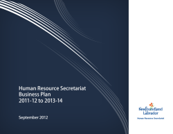 Human Resource Secretariat Business Plan